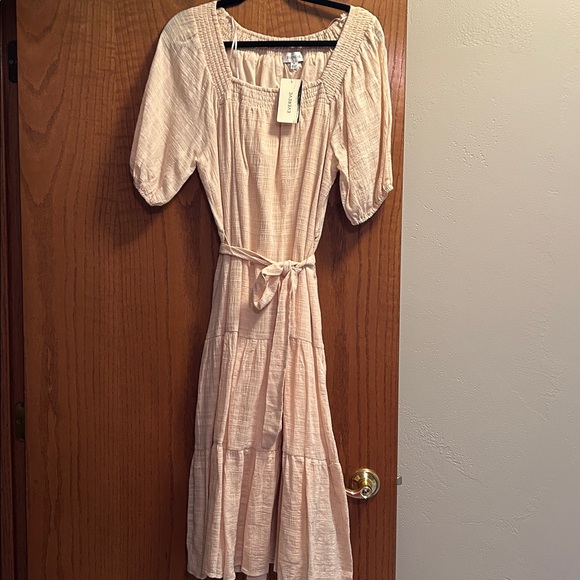 Evereve Carly Midi Dress Sz M, NWT in Blush - Picture 3 of 4